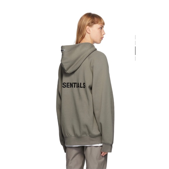 Fear of God Essentials Charcoal Zip-Up Hoodie - Picture 3 of 6